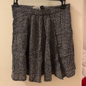 Forever 21 Floral Mini High Waisted Skater Skirt